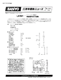 Datasheet LA7841 manufacturer Sanyo
